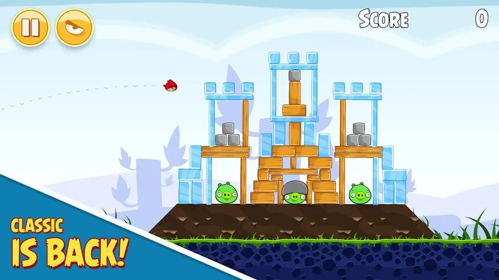 Screenshot of the Rovio Classics: Angry Birds game