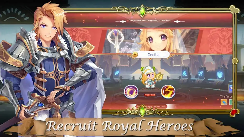Screenshot of the Royal Knight Tales game