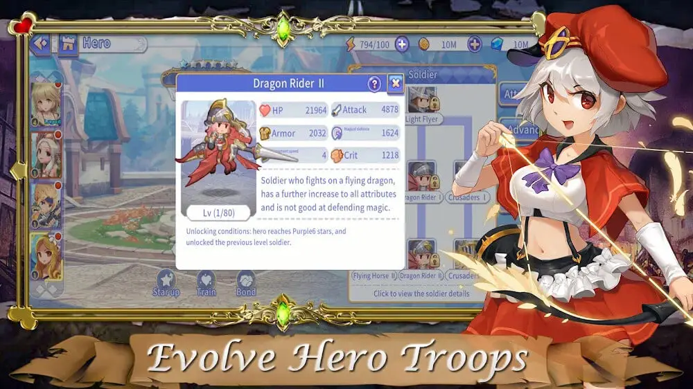 Screenshot of the Royal Knight Tales game