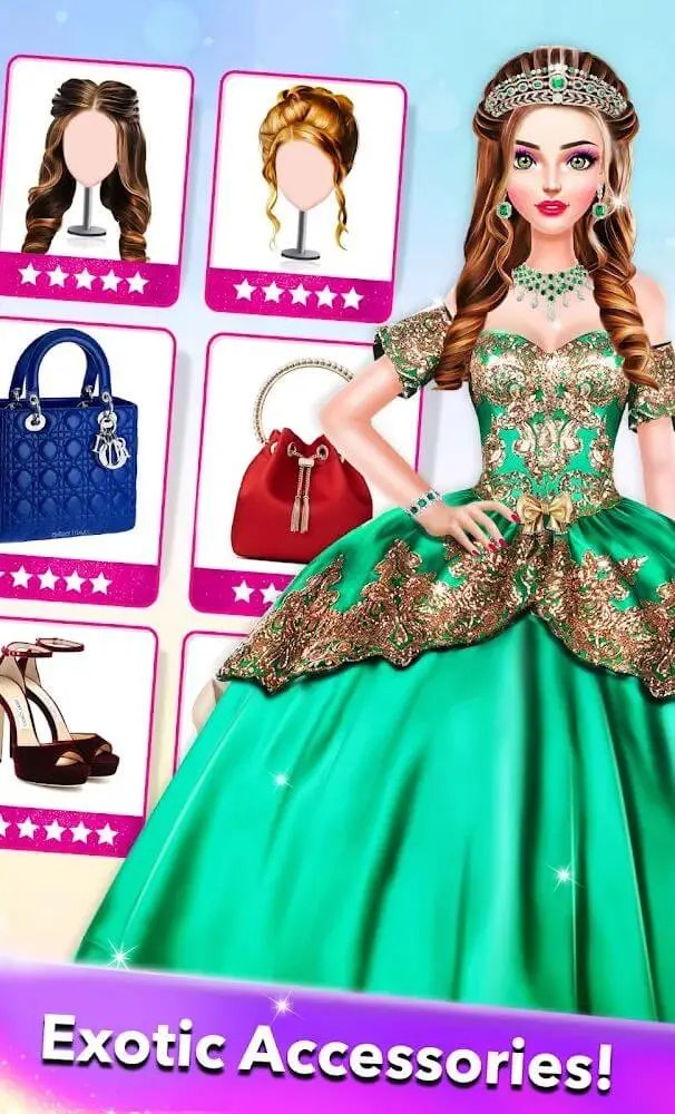 Screenshot of the Royal Princess Girls Fashion app