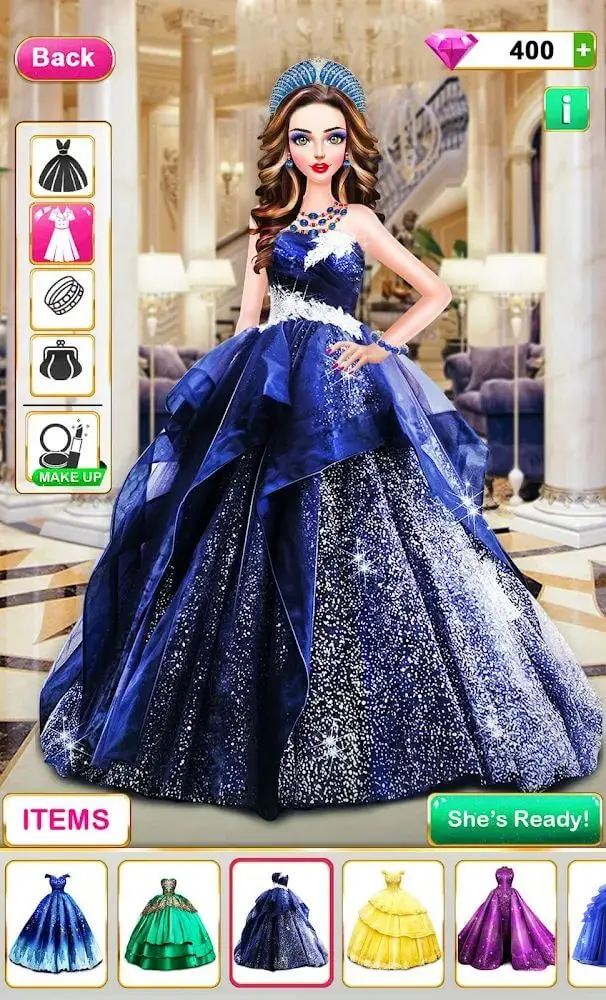 Screenshot of the Royal Princess Girls Fashion app