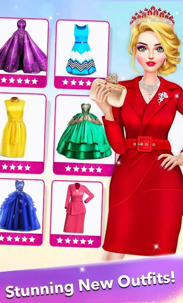 Screenshot of the Royal Princess Girls Fashion app