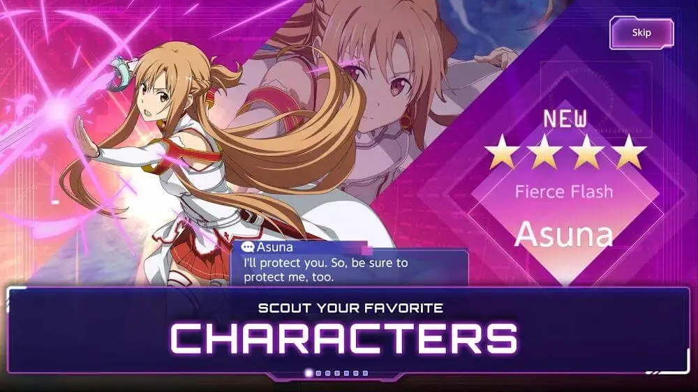 Screenshot of the SAO Unleash Blading game
