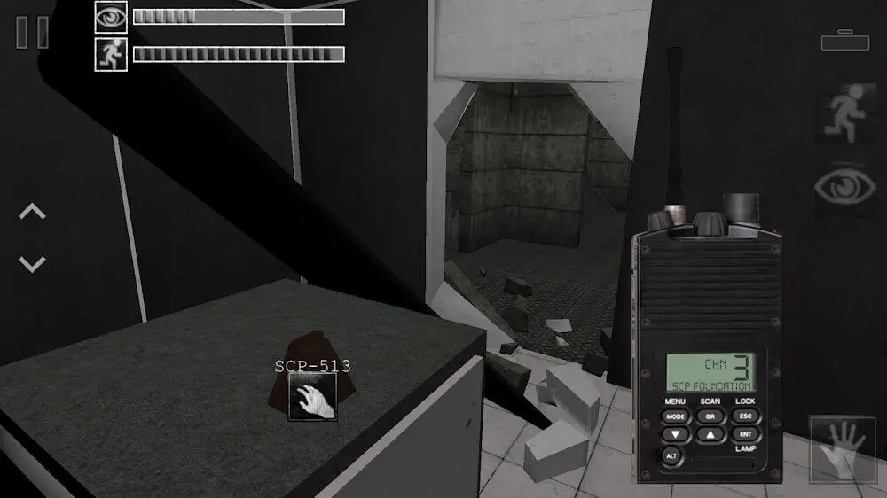 Screenshot of the SCP - Containment Breach Mobile game