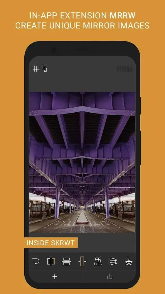 Screenshot of the SKRWT app