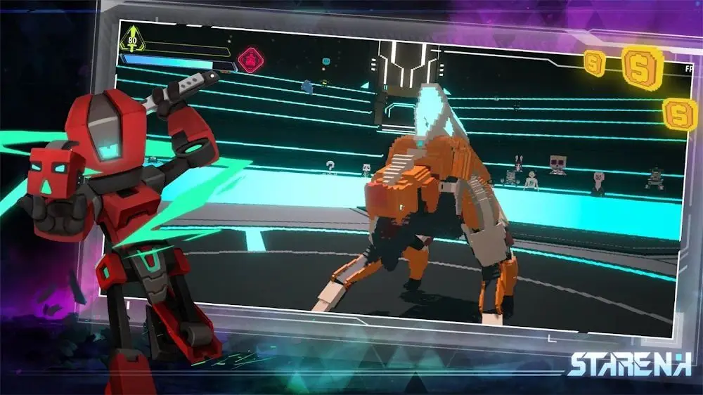 Screenshot of the STARENA game