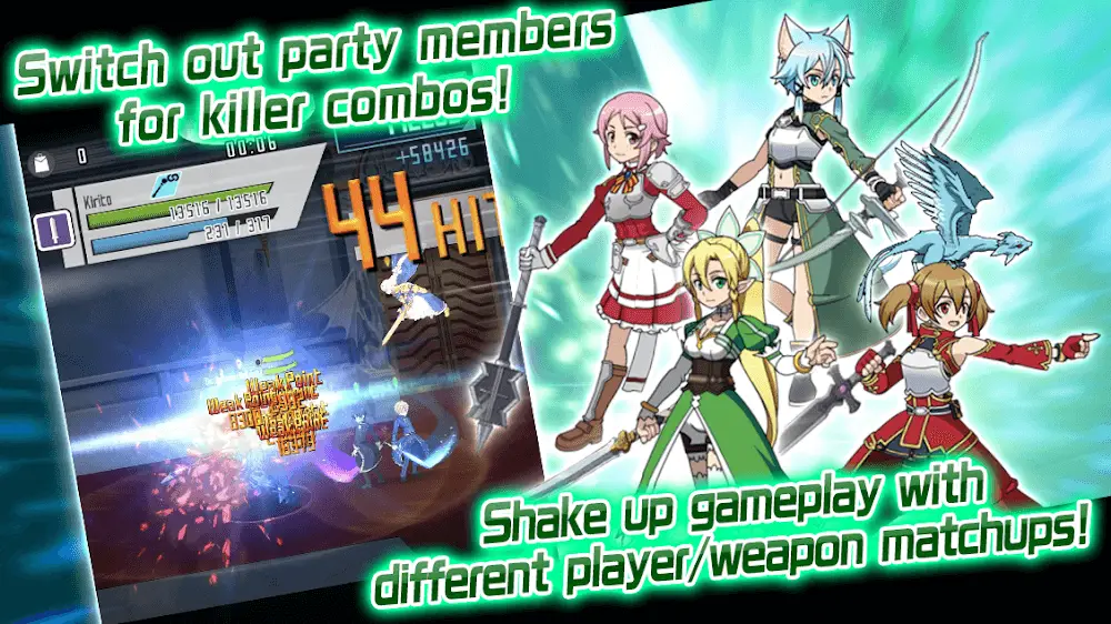 Screenshot of the SWORD ART ONLINE: Memory Defrag game