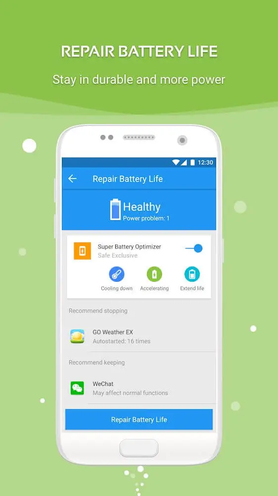 Screenshot of the Safe Security app