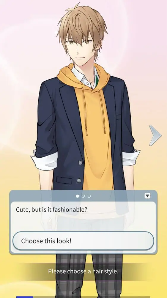Screenshot of the School Love Story Game otome app