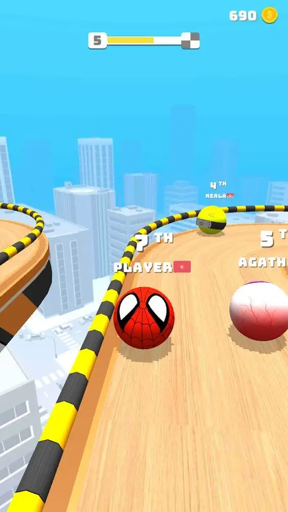 Screenshot of the Sky Ball Racing app