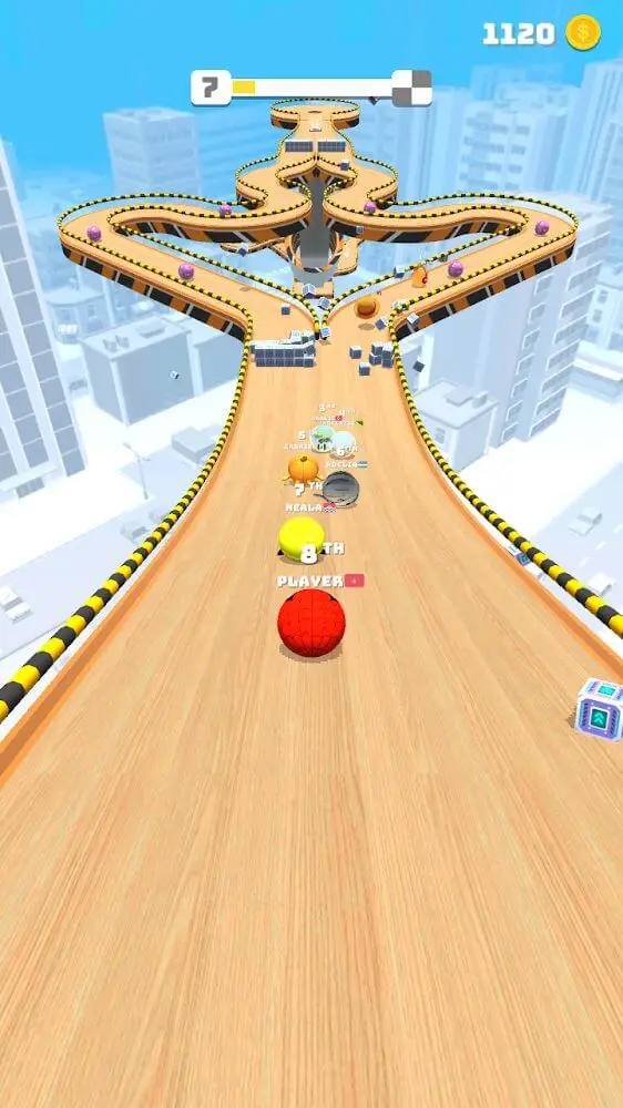 Screenshot of the Sky Ball Racing app