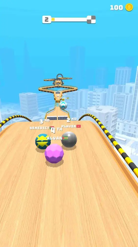 Screenshot of the Sky Ball Racing app