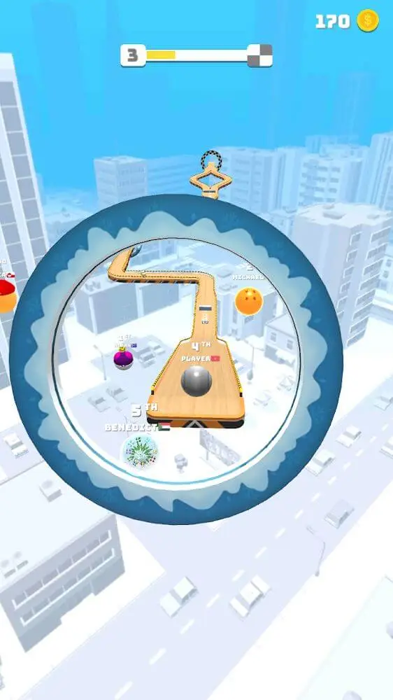 Screenshot of the Sky Ball Racing app