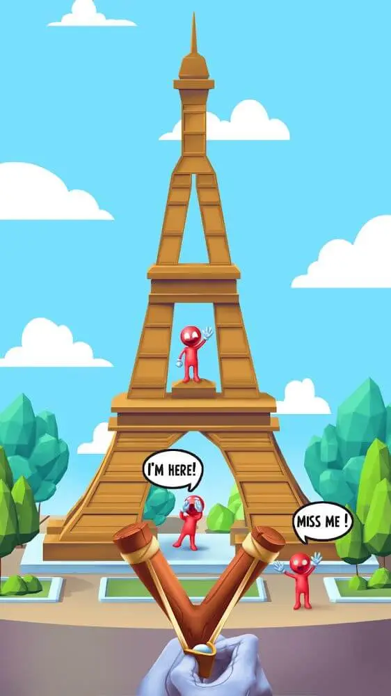 Screenshot of the Slingshot Smash app