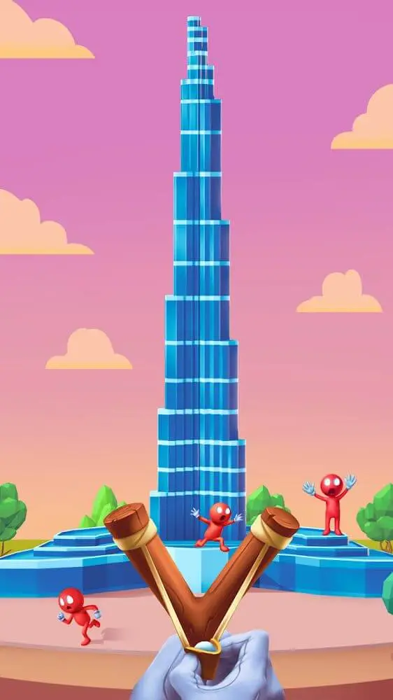 Screenshot of the Slingshot Smash app