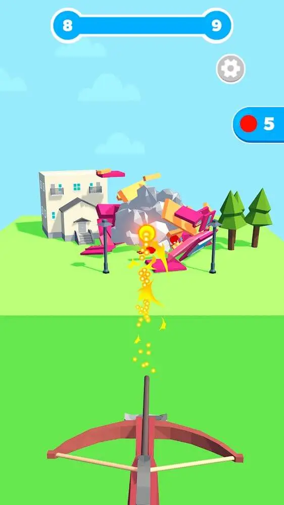 Screenshot of the Slingshot Smash app