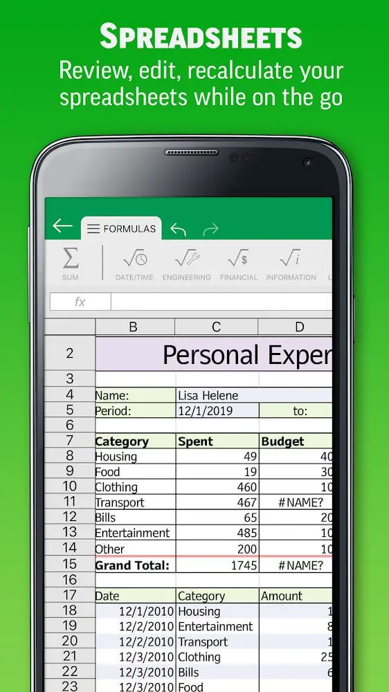 Screenshot of the SmartOffice app