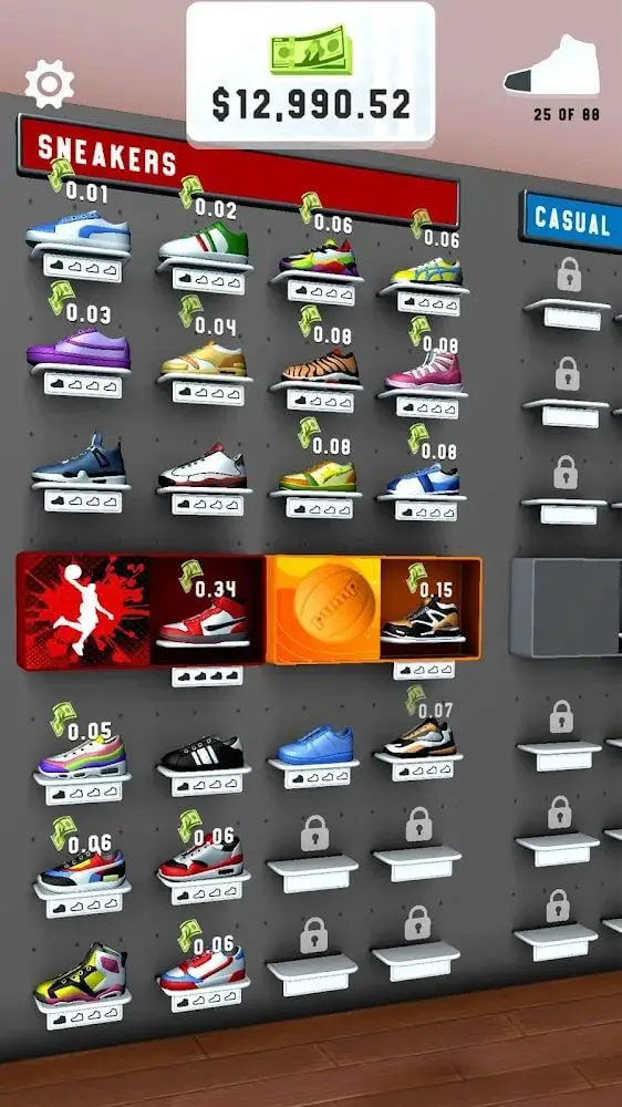 Screenshot of the Sneaker Art! app