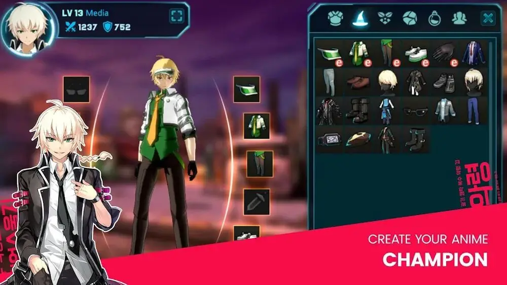 Screenshot of the SoulWorker Anime Legends game