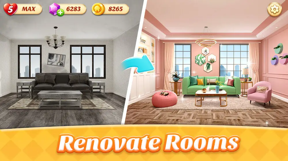 Screenshot of the Space Decor: Dream Home Design game