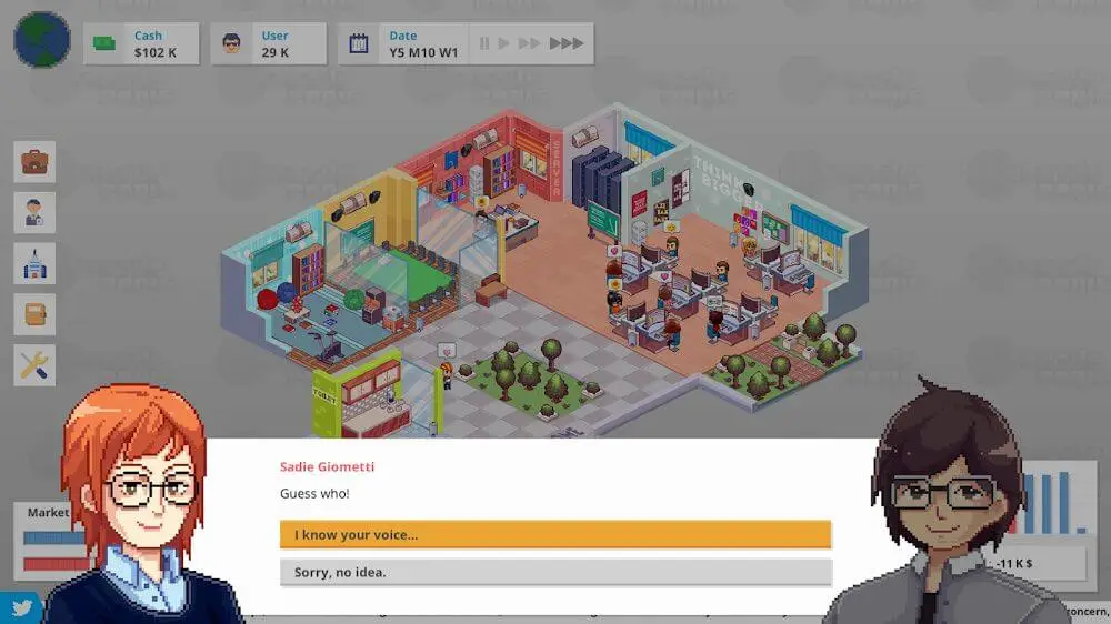 Screenshot of the Startup Panic game