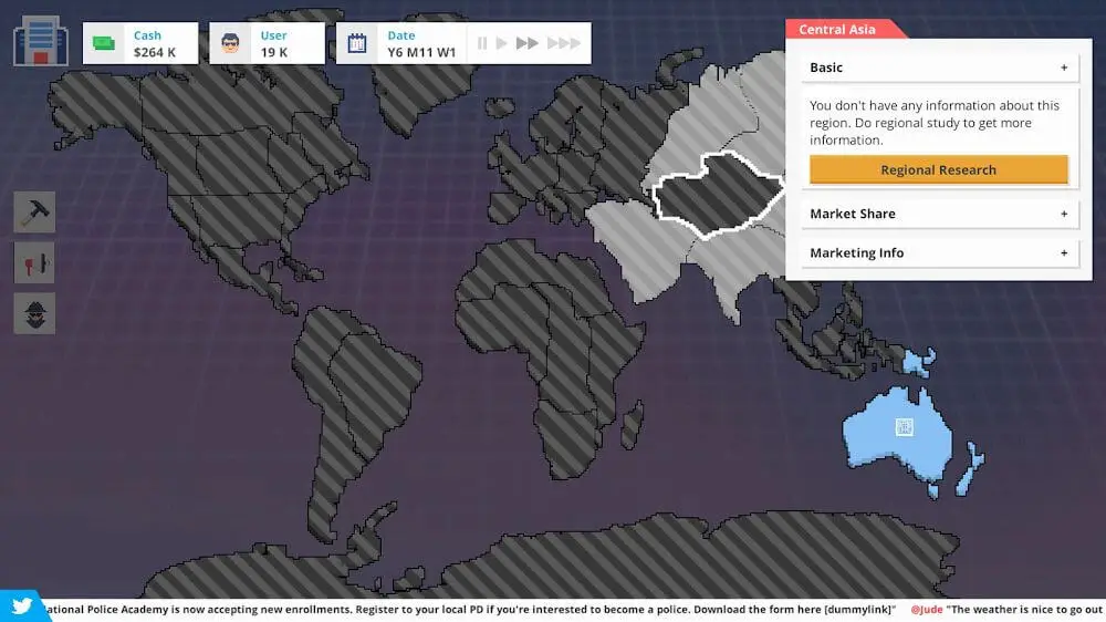 Screenshot of the Startup Panic game