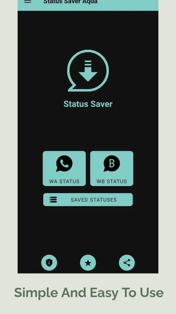 Screenshot of the Status Saver app