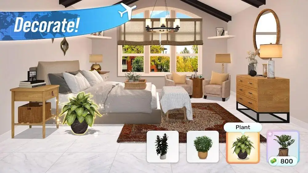Screenshot of the Staycation Makeover game