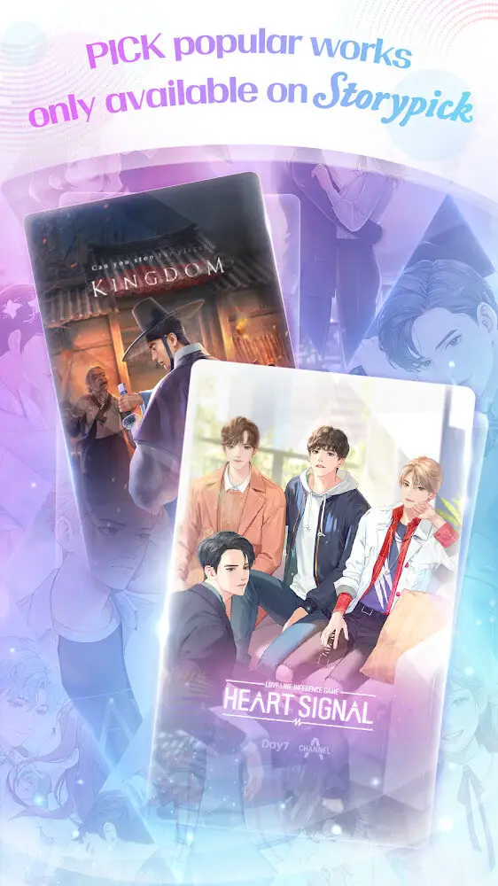 Screenshot of the Storypick app