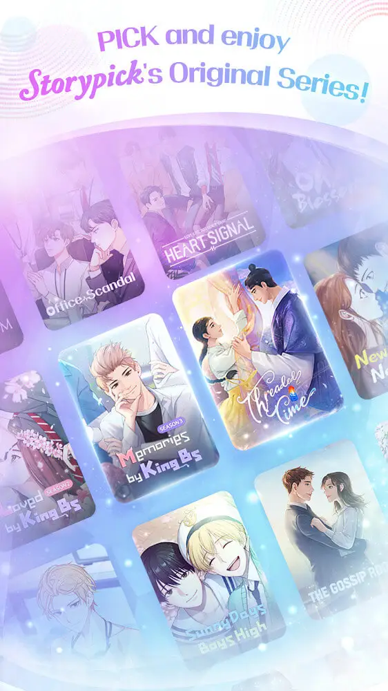 Screenshot of the Storypick app