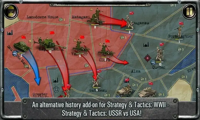 Screenshot of the Strategy & Tactics USSR vs USA game