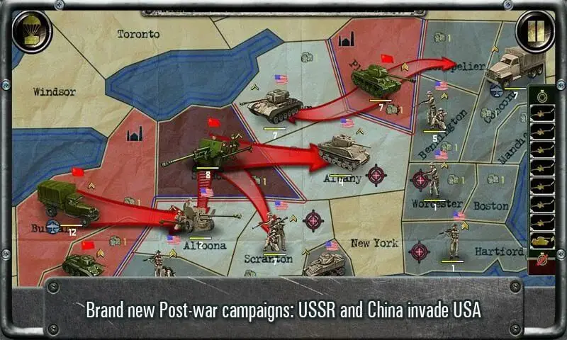 Screenshot of the Strategy & Tactics USSR vs USA game