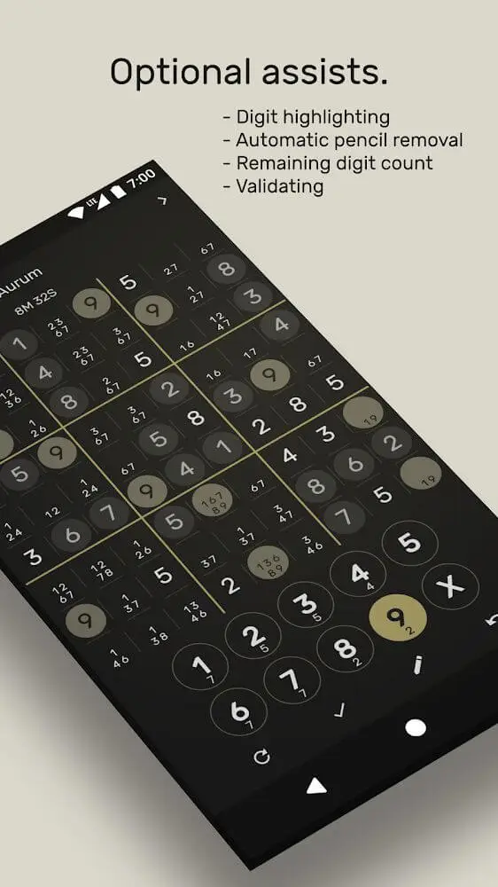 Screenshot of the Sudoku - The Clean One app