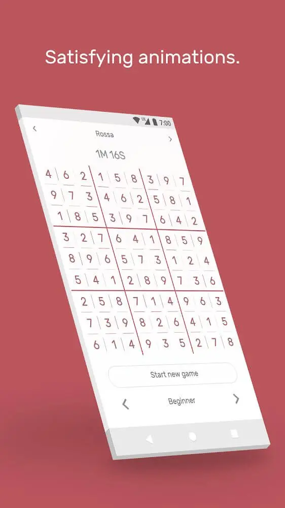 Screenshot of the Sudoku - The Clean One app