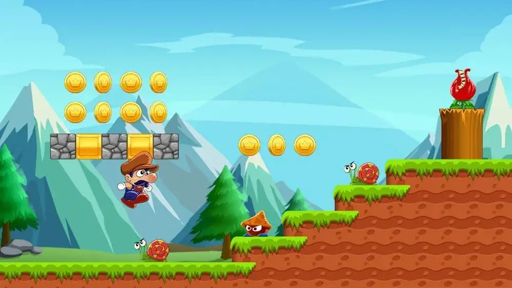 Screenshot of the Super Bino Go game