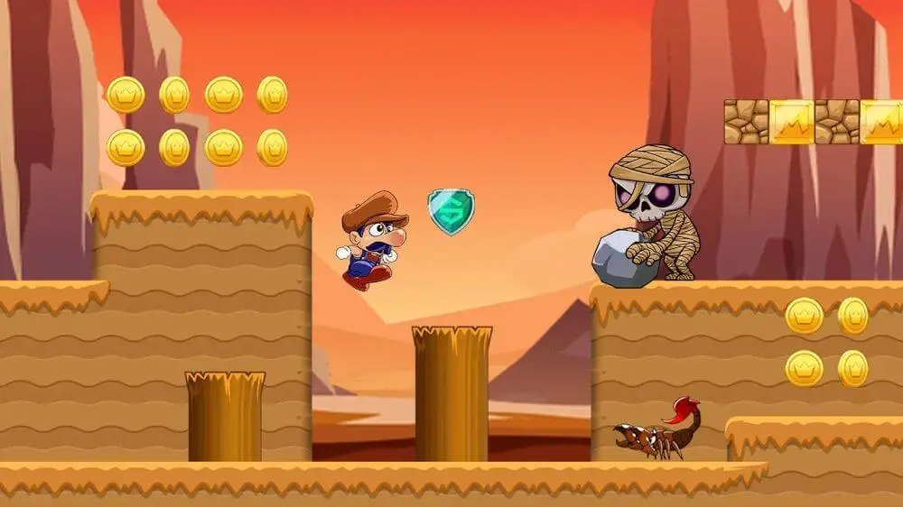 Screenshot of the Super Bino Go game