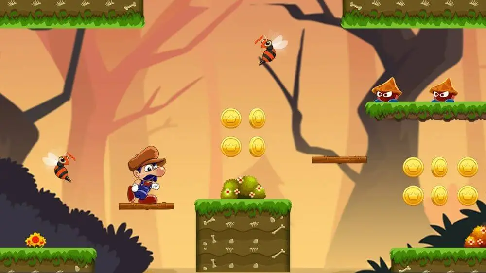 Screenshot of the Super Bino Go game