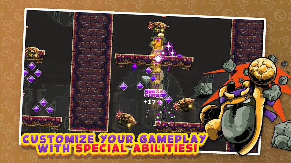 Screenshot of the Super Mombo Quest game