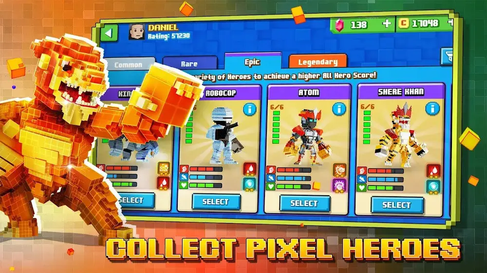 Screenshot of the Super Pixel Heroes 2022 game