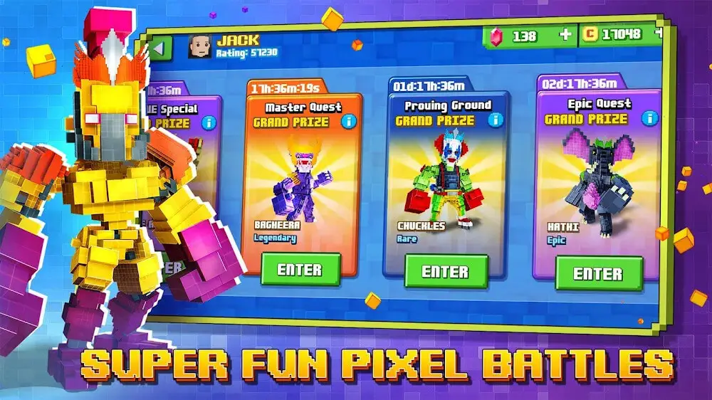 Screenshot of the Super Pixel Heroes 2022 game
