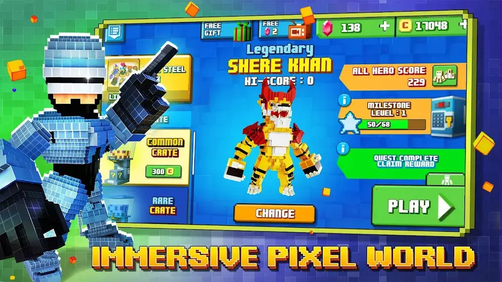 Screenshot of the Super Pixel Heroes 2022 game