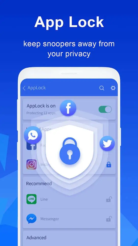 Screenshot of the Super Security app