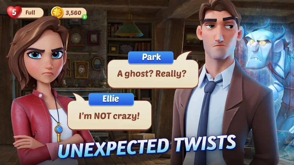 Screenshot of the Supernatural City: Match 3 game