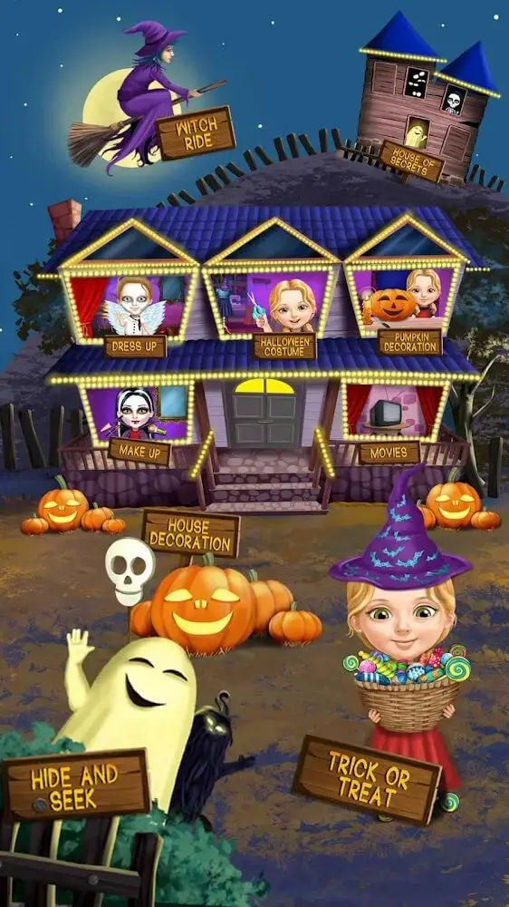 Screenshot of the Sweet Baby Girl Halloween Fun app