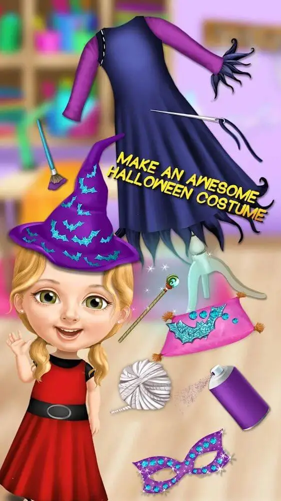 Screenshot of the Sweet Baby Girl Halloween Fun app
