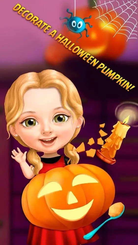 Screenshot of the Sweet Baby Girl Halloween Fun app