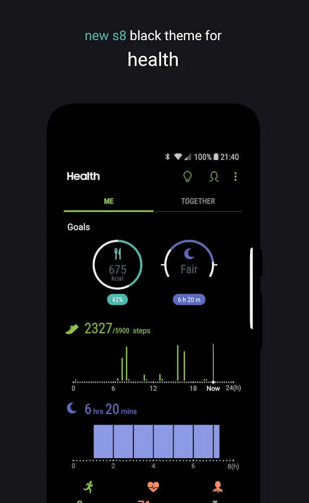 Screenshot of the Swift Black app
