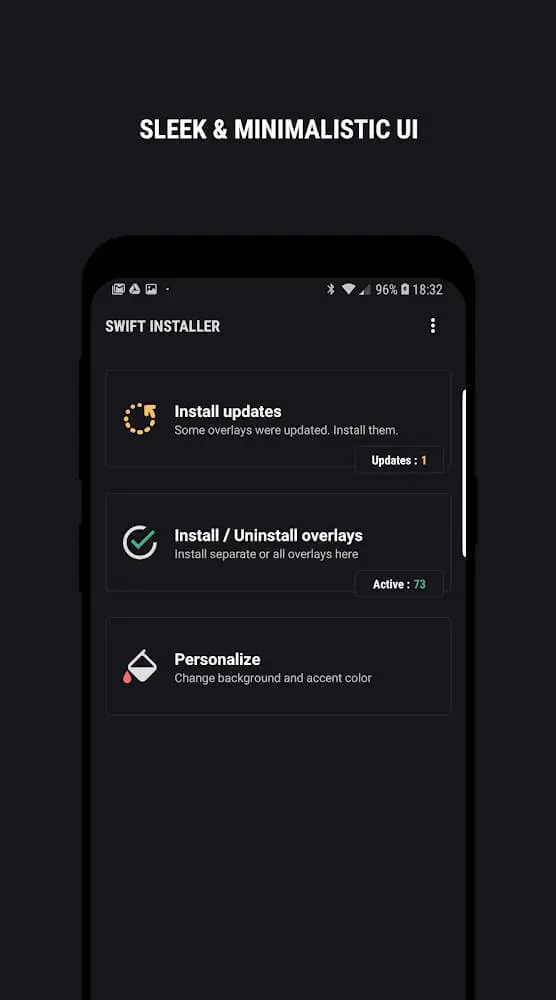 Screenshot of the Swift Installer app
