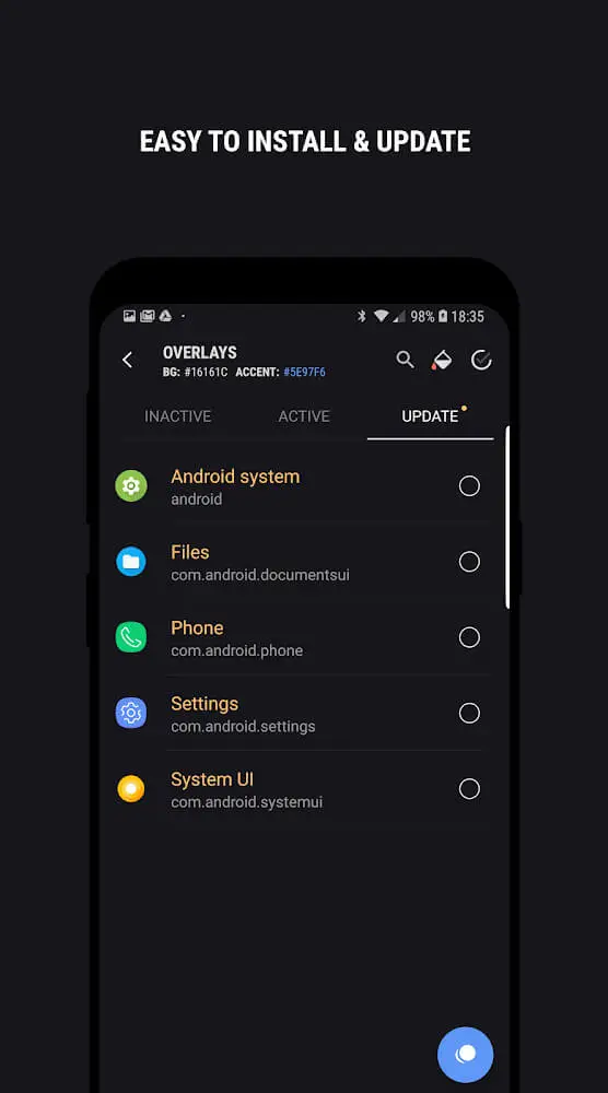 Screenshot of the Swift Installer app