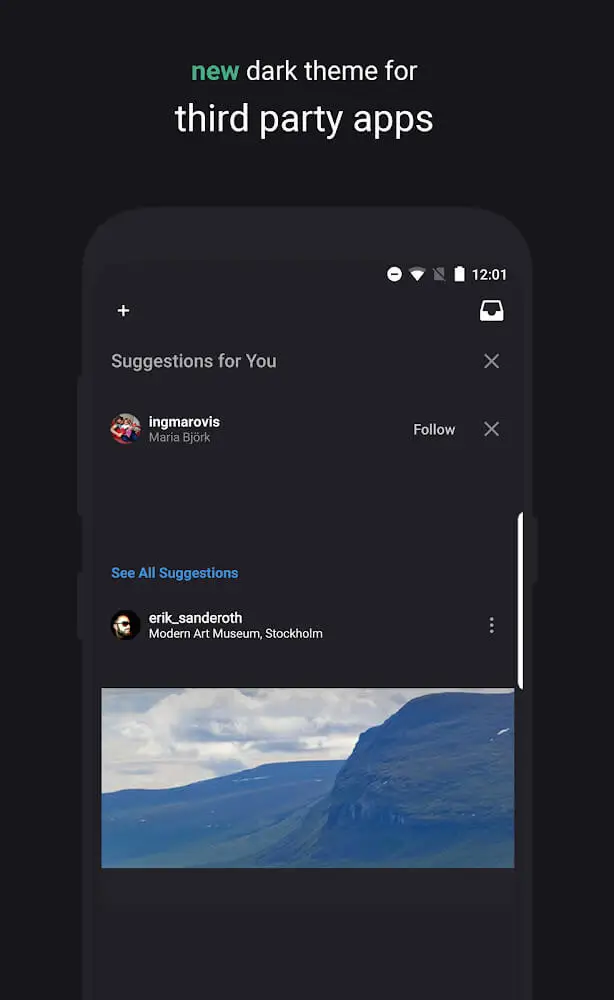 Screenshot of the Swift Minimal for Samsung app